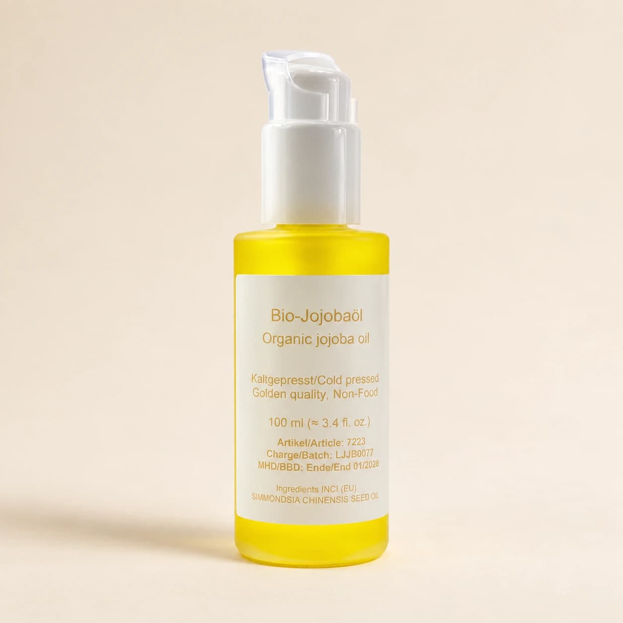 Økologisk jojobaolie, koldpresset, 100 ml